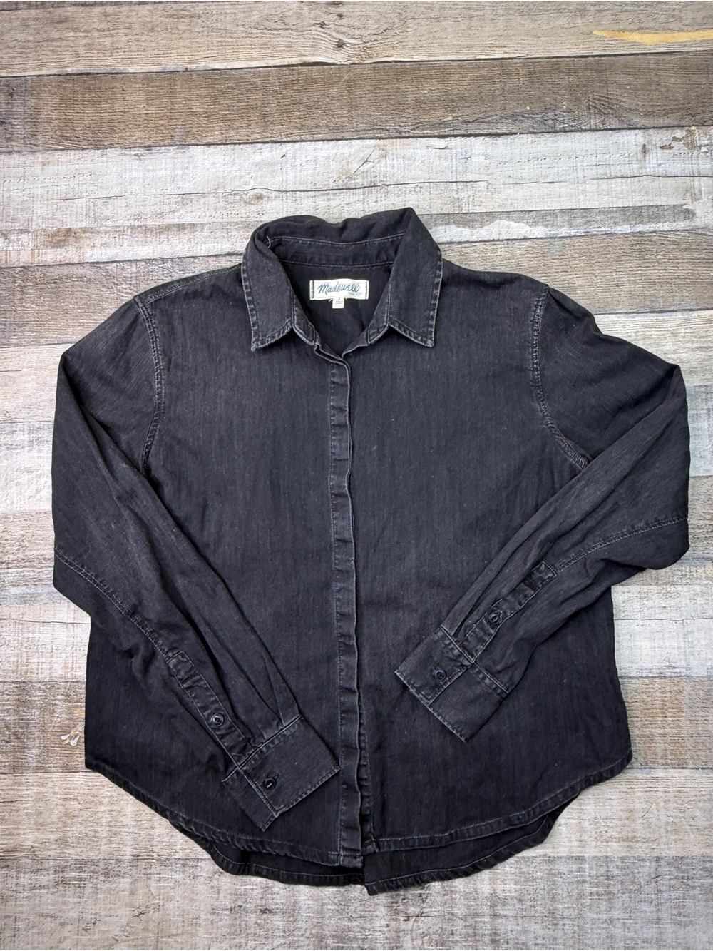 Madewell Women’s Chambray S Black Button-Down Shirt